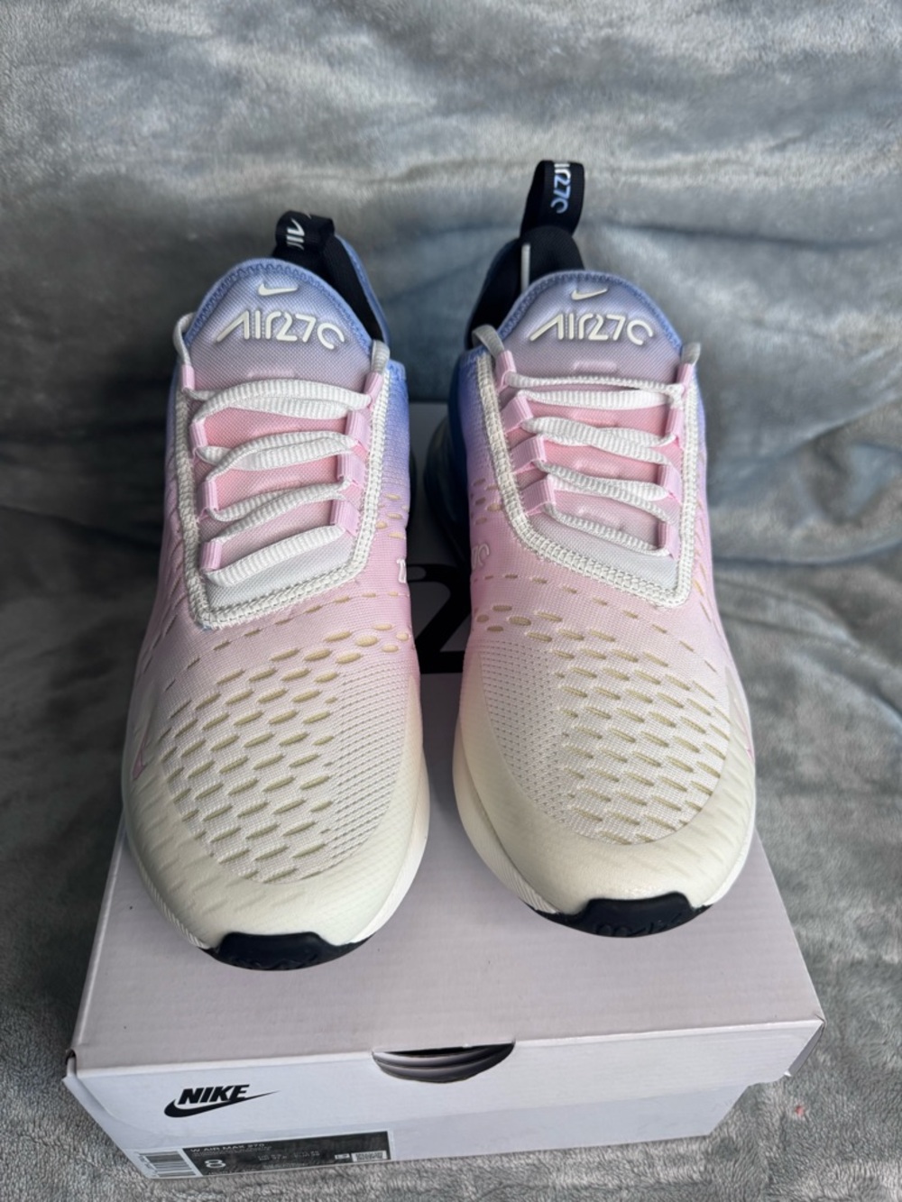 Nike Air Max 270 Women's Pastel Pink to Blue Gradient Sneakers - Picture 3 of 6